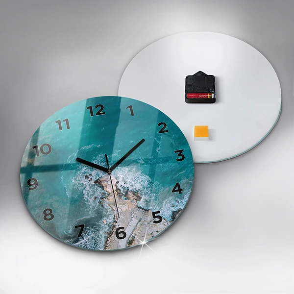 Wanduhr rund mit motiv Fjorde an der Costa Blanca