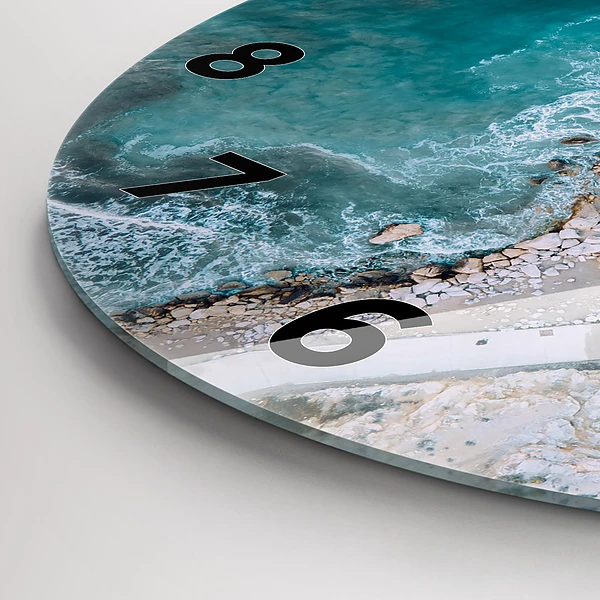 Wanduhr rund mit motiv Fjorde an der Costa Blanca