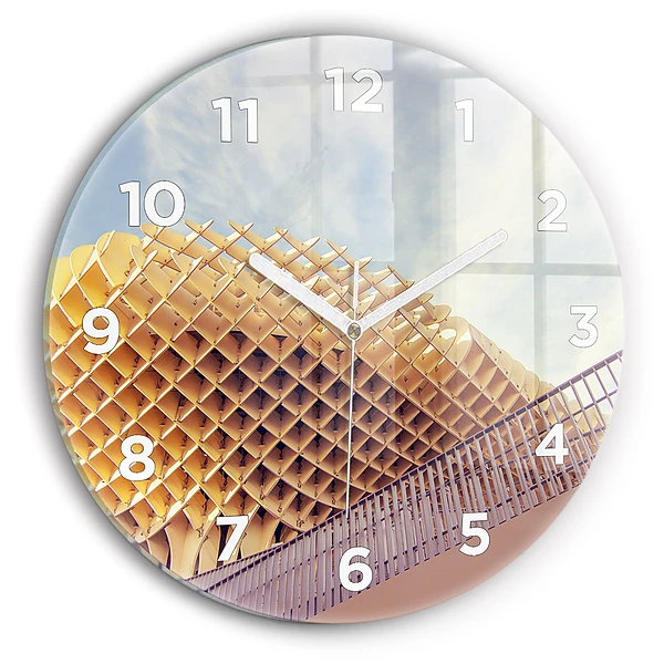 Wanduhr rund Aussichtspunkt in Sevilla