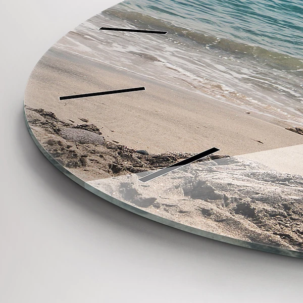 Wanduhr rund mit motiv Blick auf das Mittelmeer