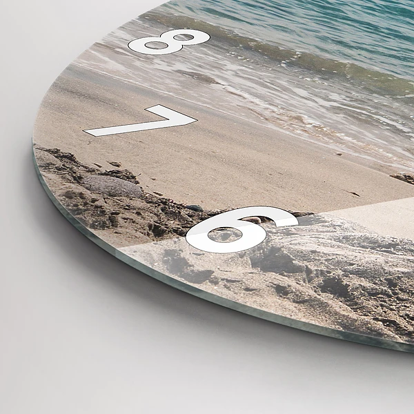 Wanduhr rund mit motiv Blick auf das Mittelmeer