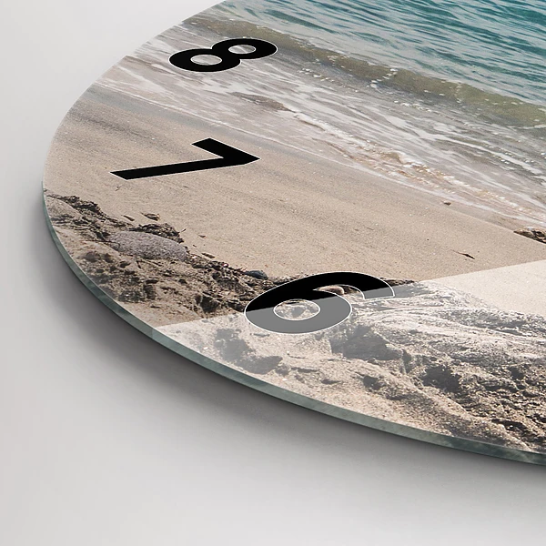 Wanduhr rund mit motiv Blick auf das Mittelmeer