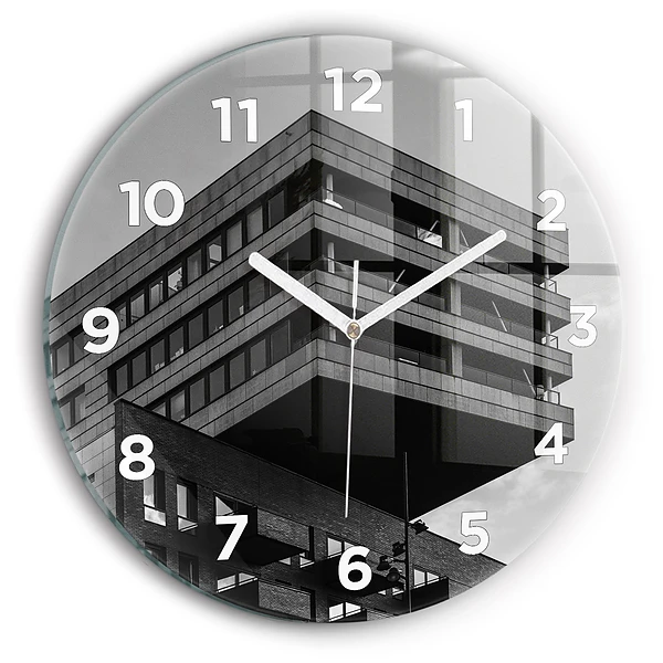 Wanduhr glas rund Architektur in Amsterdam