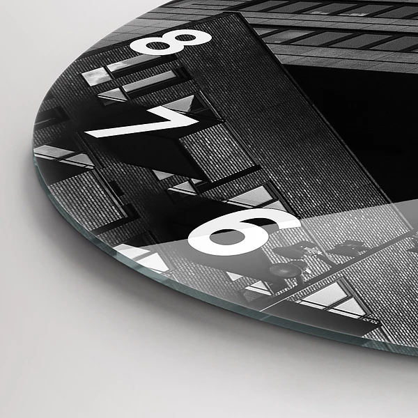 Wanduhr glas rund Architektur in Amsterdam