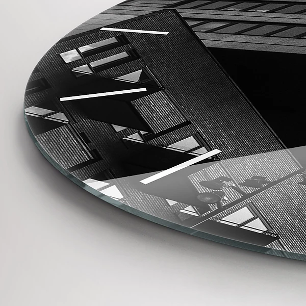 Wanduhr glas rund Architektur in Amsterdam