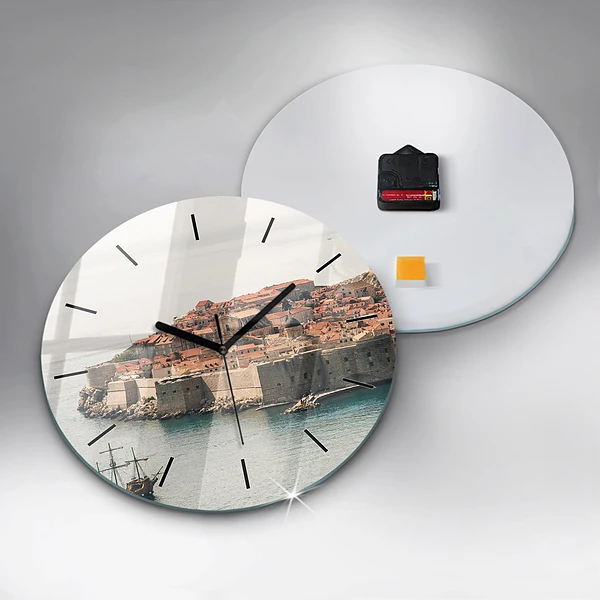 Wanduhr rund mit motiv Segelschiff in Dubrovnik