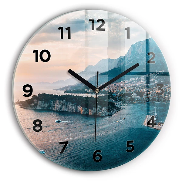 Wanduhr rund mit motiv Insel in Kroatien