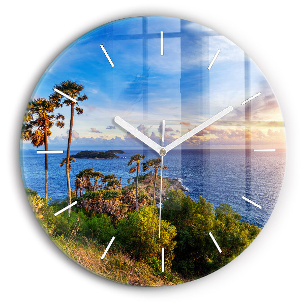 Wanduhr rund mit motiv Phuket in Thailand