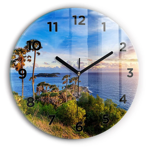 Wanduhr rund mit motiv Phuket in Thailand