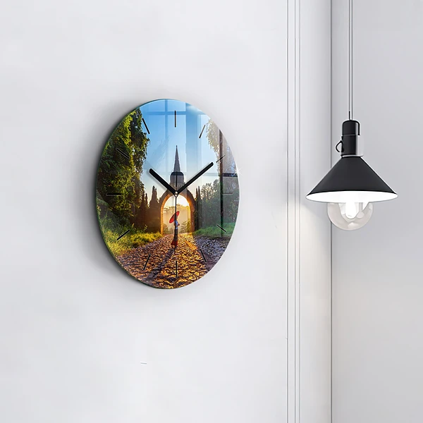 Wanduhr glas rund Surat Thani Park in Thailand