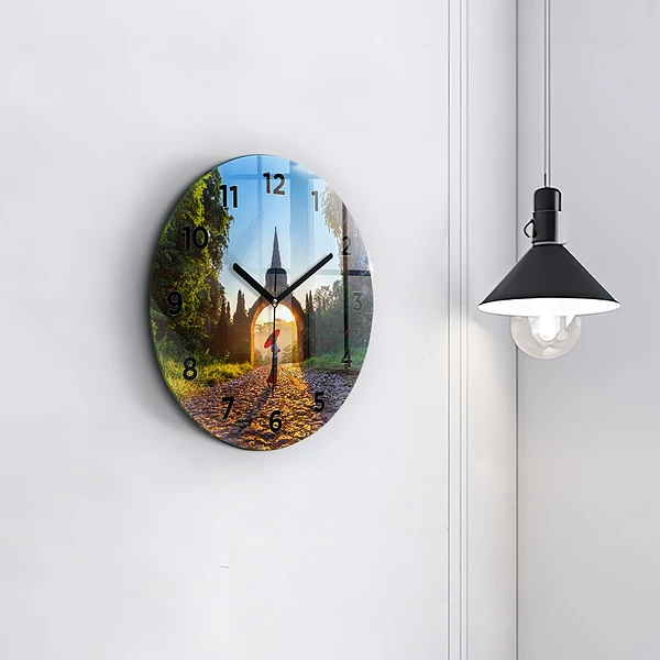 Wanduhr glas rund Surat Thani Park in Thailand