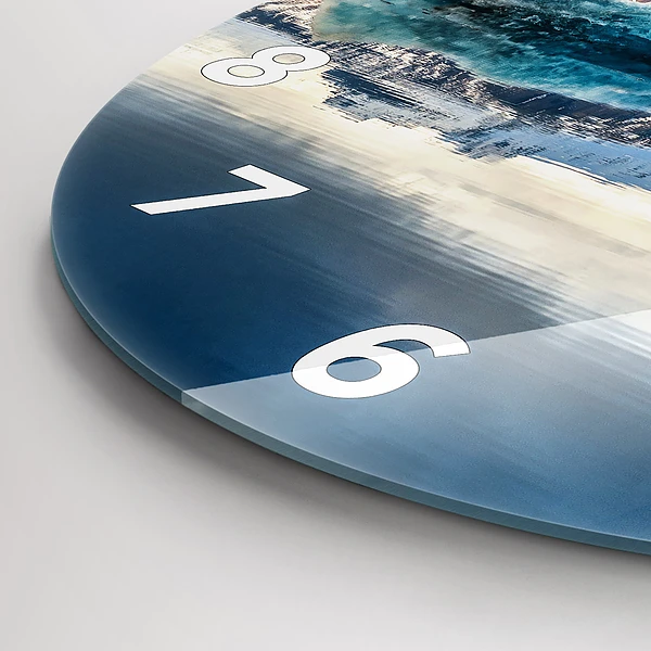 Wanduhr glas rund Jokulsarlon-See in Island
