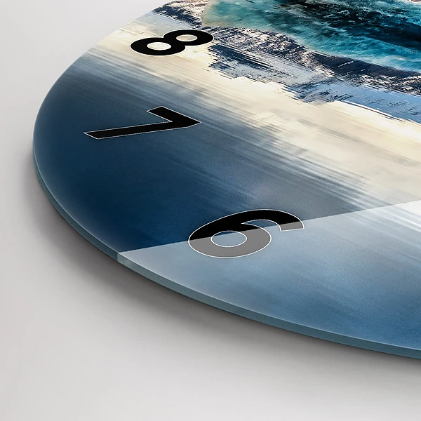 Wanduhr glas rund Jokulsarlon-See in Island