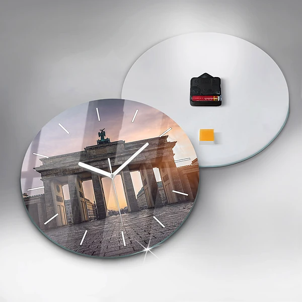Wanduhr rund Brandenburger Tor