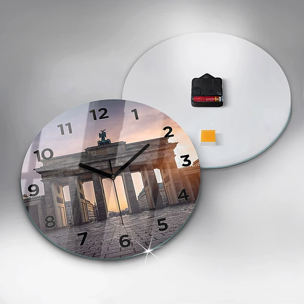 Wanduhr rund Brandenburger Tor