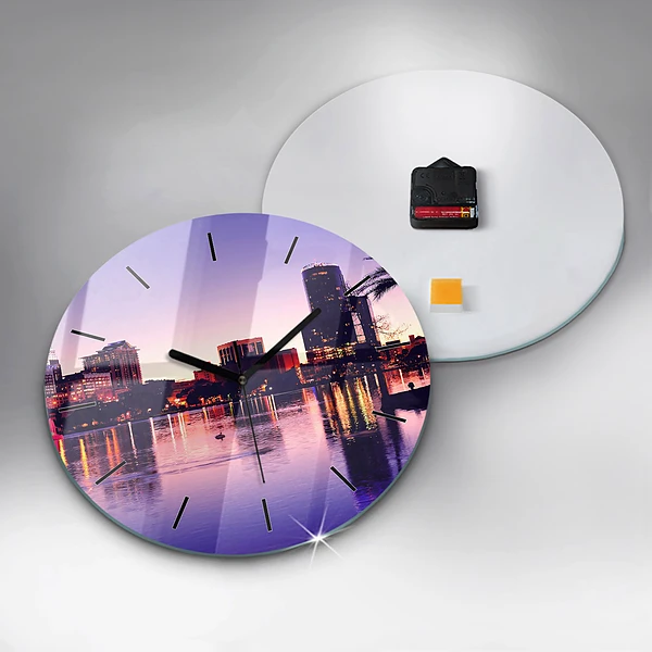 Wanduhr glas rund Hamburg Fluss Deutschland