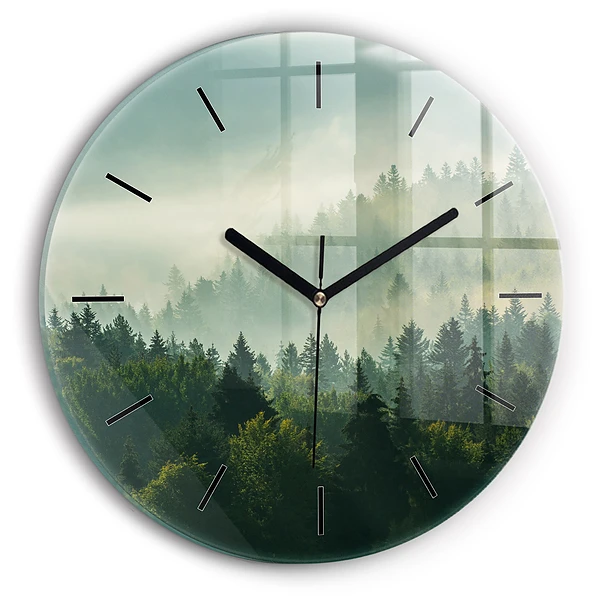 Wanduhr rund Sonnenaufgang Beskids