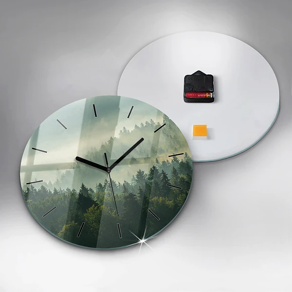 Wanduhr rund Sonnenaufgang Beskids