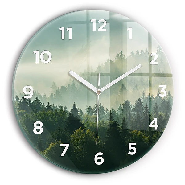 Wanduhr rund Sonnenaufgang Beskids
