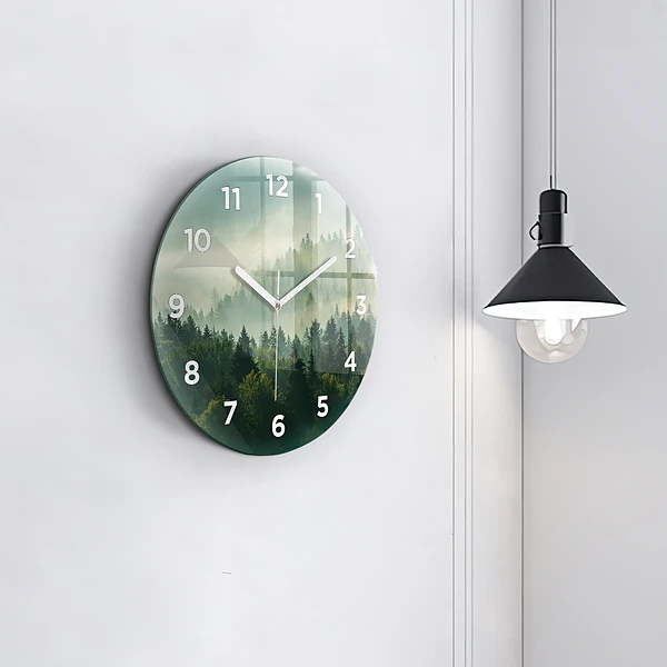 Wanduhr rund Sonnenaufgang Beskids
