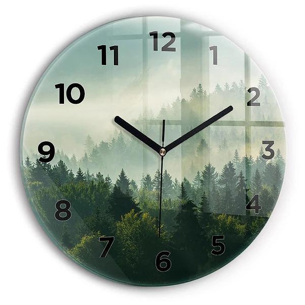 Wanduhr rund Sonnenaufgang Beskids