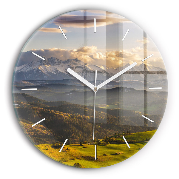 Wanduhr glas rund Pieniny - Hohe Spitze