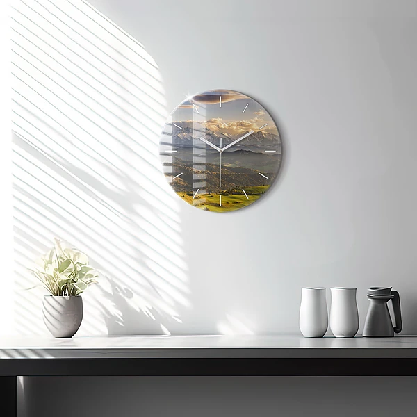 Wanduhr glas rund Pieniny - Hohe Spitze