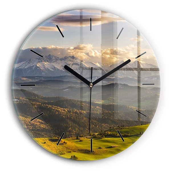 Wanduhr glas rund Pieniny - Hohe Spitze