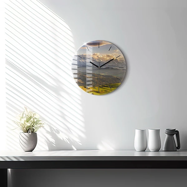 Wanduhr glas rund Pieniny - Hohe Spitze