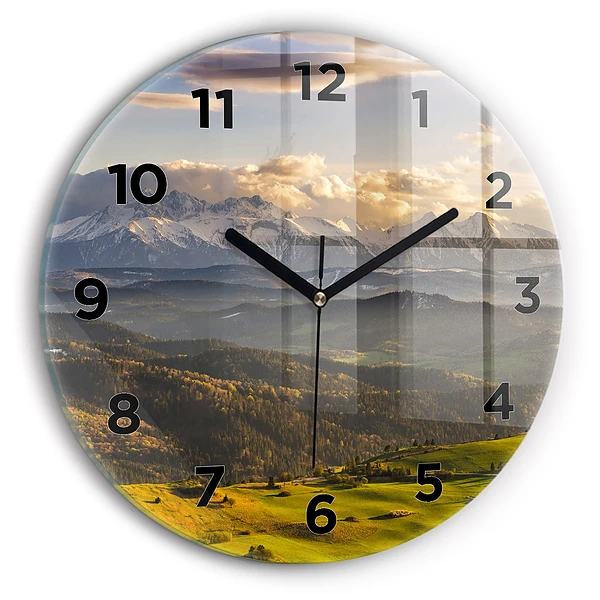 Wanduhr glas rund Pieniny - Hohe Spitze