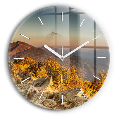 Wanduhr rund mit motiv Bieszczady-Gebirge