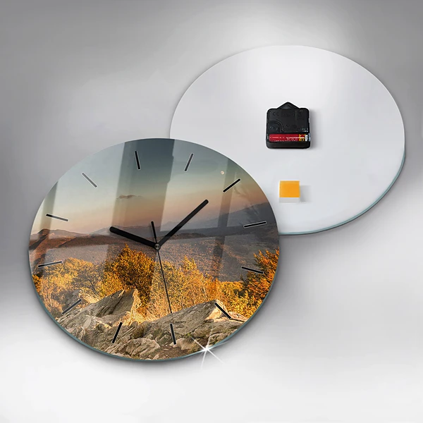 Wanduhr rund mit motiv Bieszczady-Gebirge