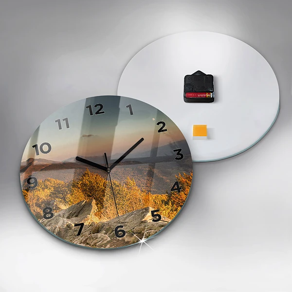 Wanduhr rund mit motiv Bieszczady-Gebirge