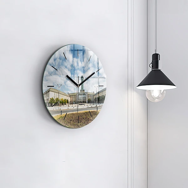 Wanduhr rund mit motiv Panorama von Ostrava