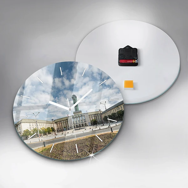 Wanduhr rund mit motiv Panorama von Ostrava
