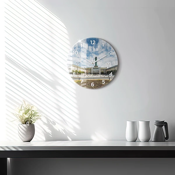 Wanduhr rund mit motiv Panorama von Ostrava