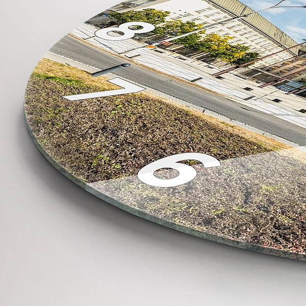 Wanduhr rund mit motiv Panorama von Ostrava