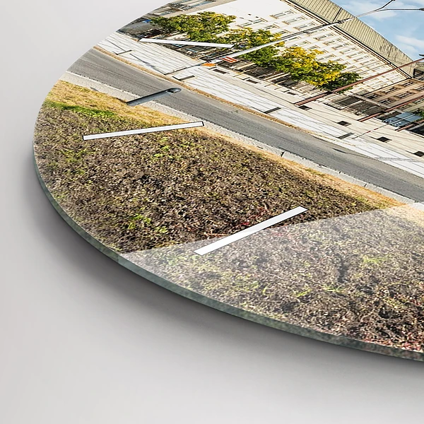 Wanduhr rund mit motiv Panorama von Ostrava