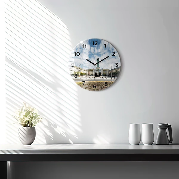 Wanduhr rund mit motiv Panorama von Ostrava