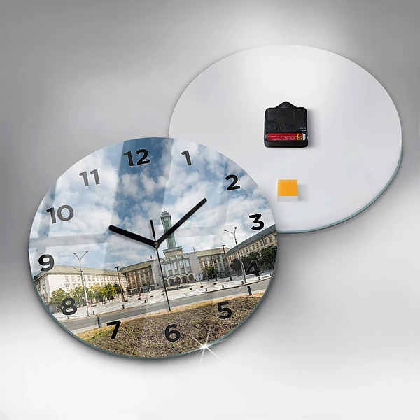 Wanduhr rund mit motiv Panorama von Ostrava
