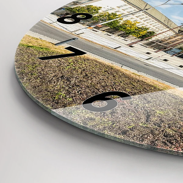 Wanduhr rund mit motiv Panorama von Ostrava