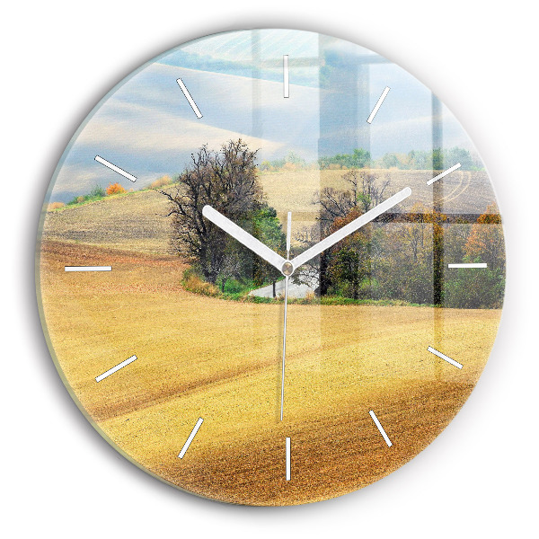Wanduhr rund Mähren Ländliche Landschaft