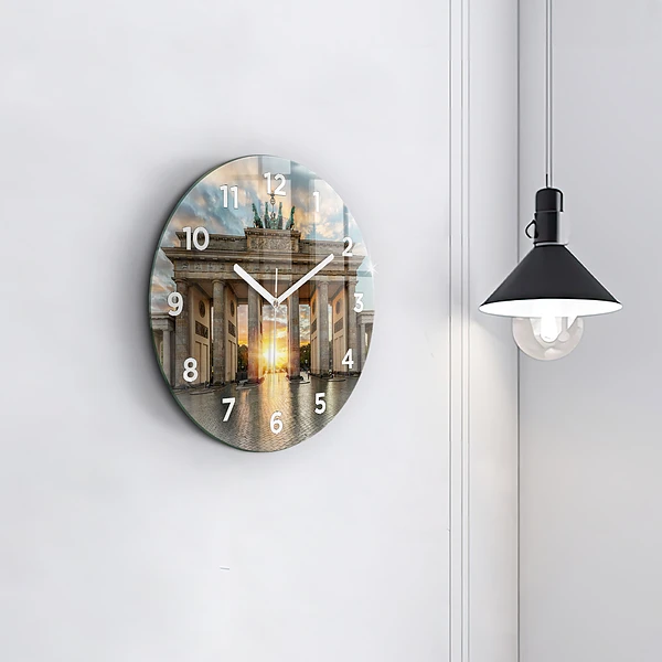 Wanduhr rund mit motiv Brandenburger Tor in Berlin