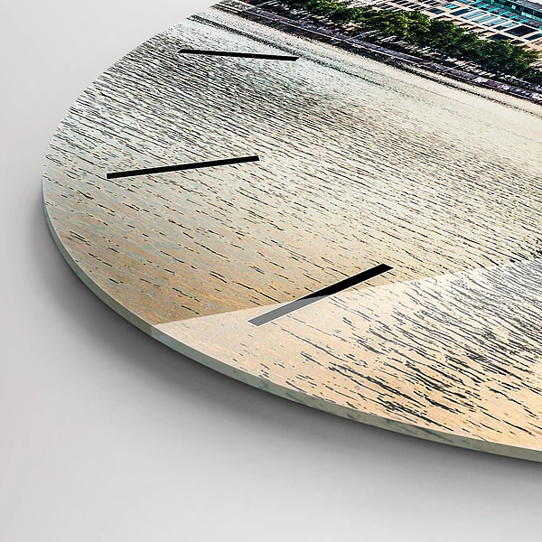 Wanduhr rund mit motiv Binnenalster in Hamburg