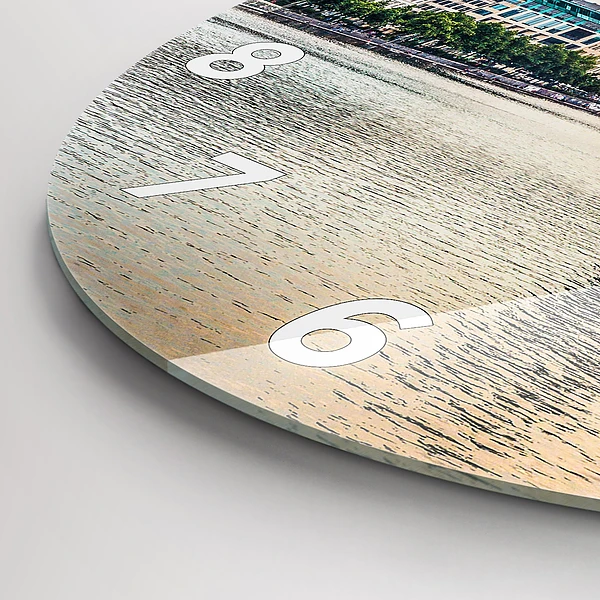 Wanduhr rund mit motiv Binnenalster in Hamburg