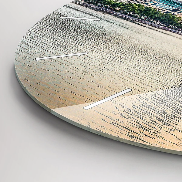 Wanduhr rund mit motiv Binnenalster in Hamburg