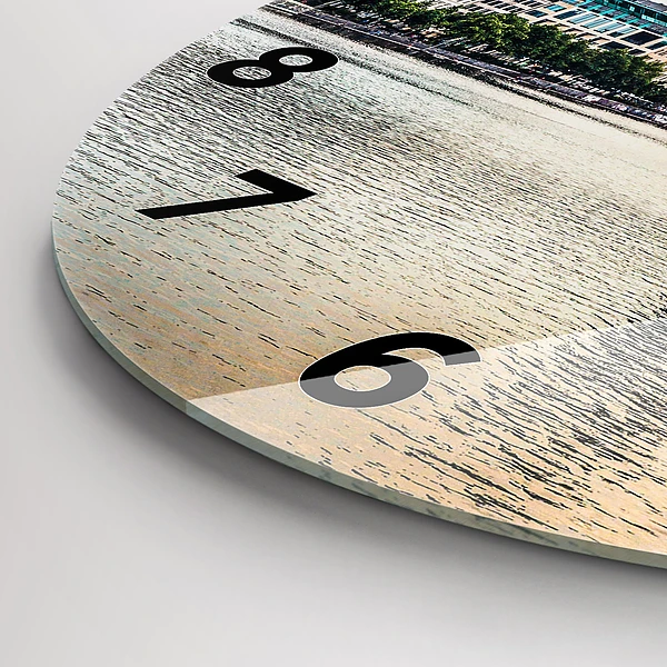 Wanduhr rund mit motiv Binnenalster in Hamburg