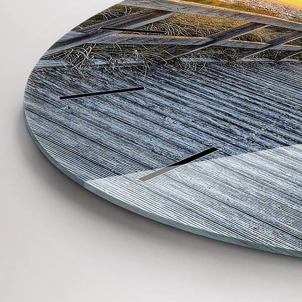 Wanduhr glas rund Strandurlaub