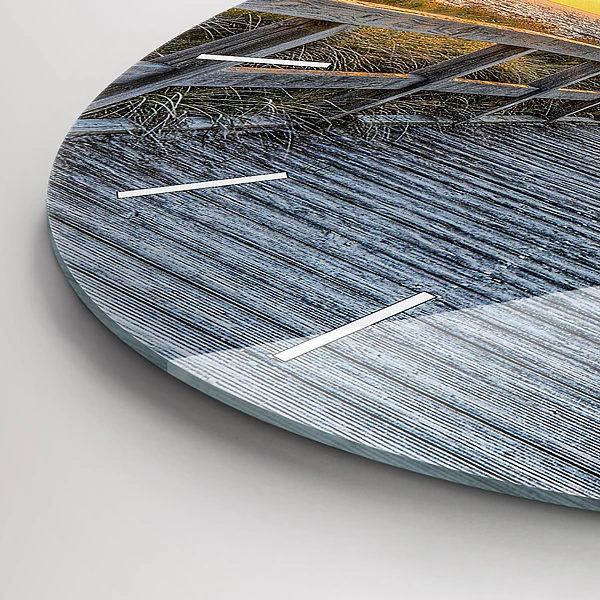 Wanduhr glas rund Strandurlaub