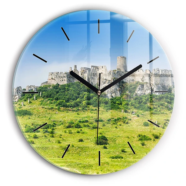 Wanduhr rund mit motiv Zipser Burg in der Slowakei